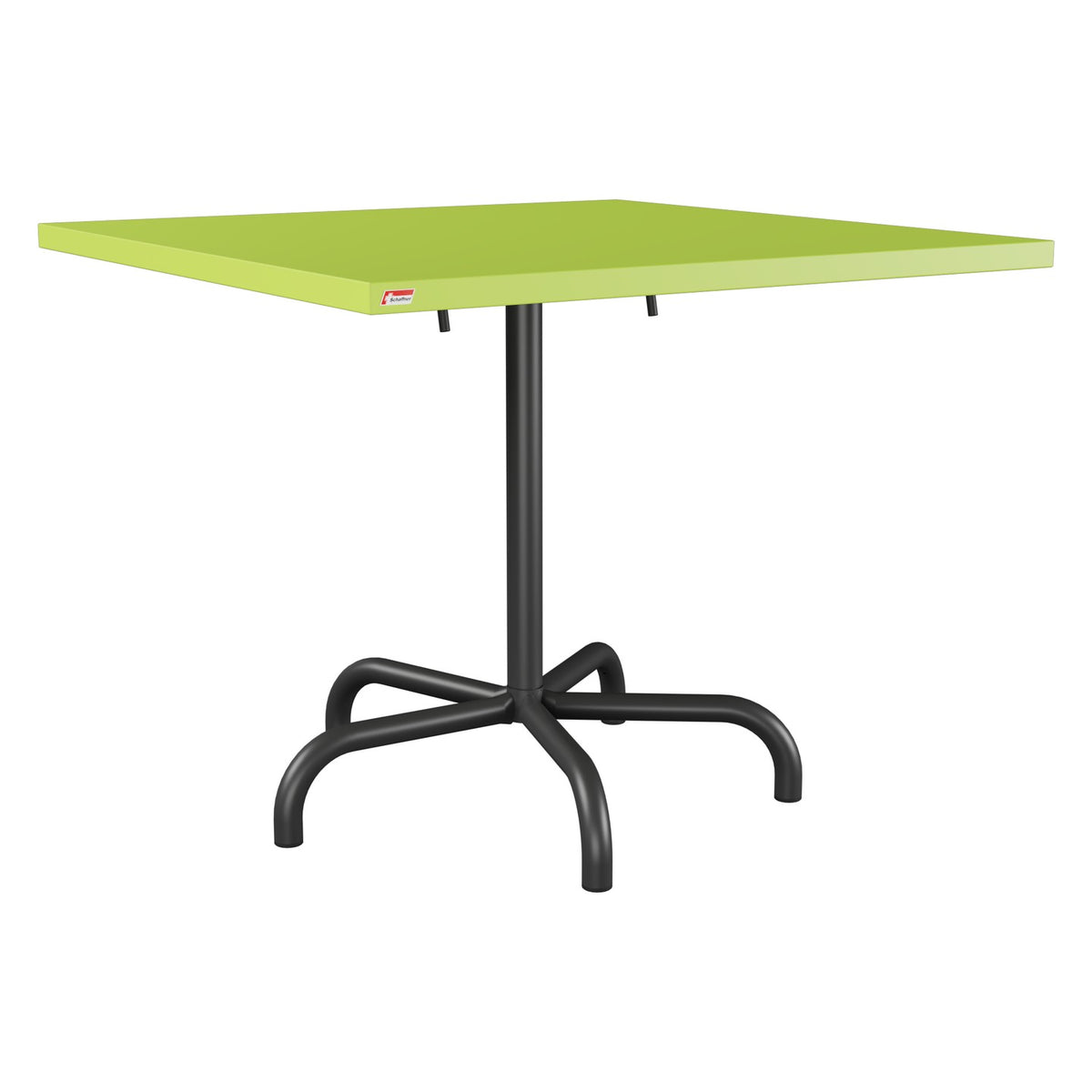 Schaffner Säntis Table repas rabattable 90x90cm – Vert clair 63 / Anthracite 77