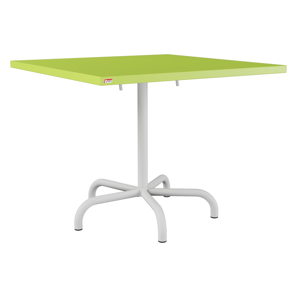 Schaffner Säntis Table repas rabattable 90x90cm – Vert clair 63 / Gris Argent 78