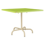 Schaffner Säntis Table repas rabattable 90x90cm – Vert clair 63 / Marron Pastel 83