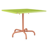 Schaffner Säntis Table repas rabattable 90x90cm – Vert clair 63 / Terracotta 84