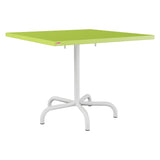 Schaffner Säntis Table repas rabattable 90x90cm – Vert clair 63 / Blanc 90