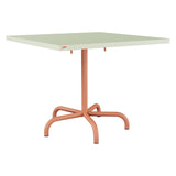 Schaffner Säntis Table repas rabattable 90x90cm – Vert Pastel 64 / Terracotta 84