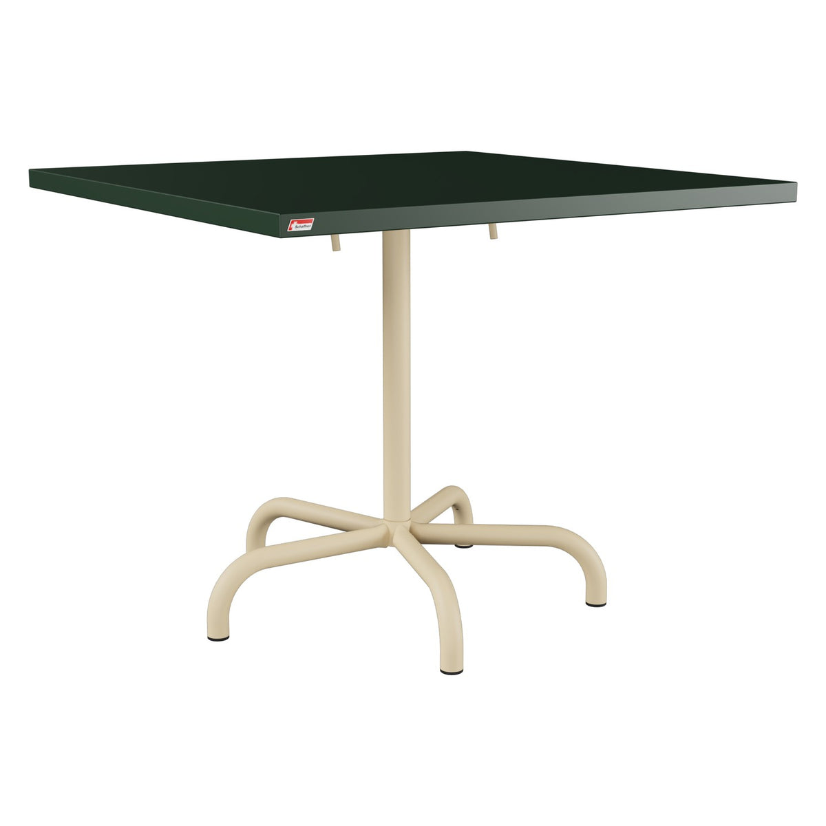 Schaffner Säntis Table repas rabattable 90x90cm – Vert Sapin 66 / Marron Pastel 83