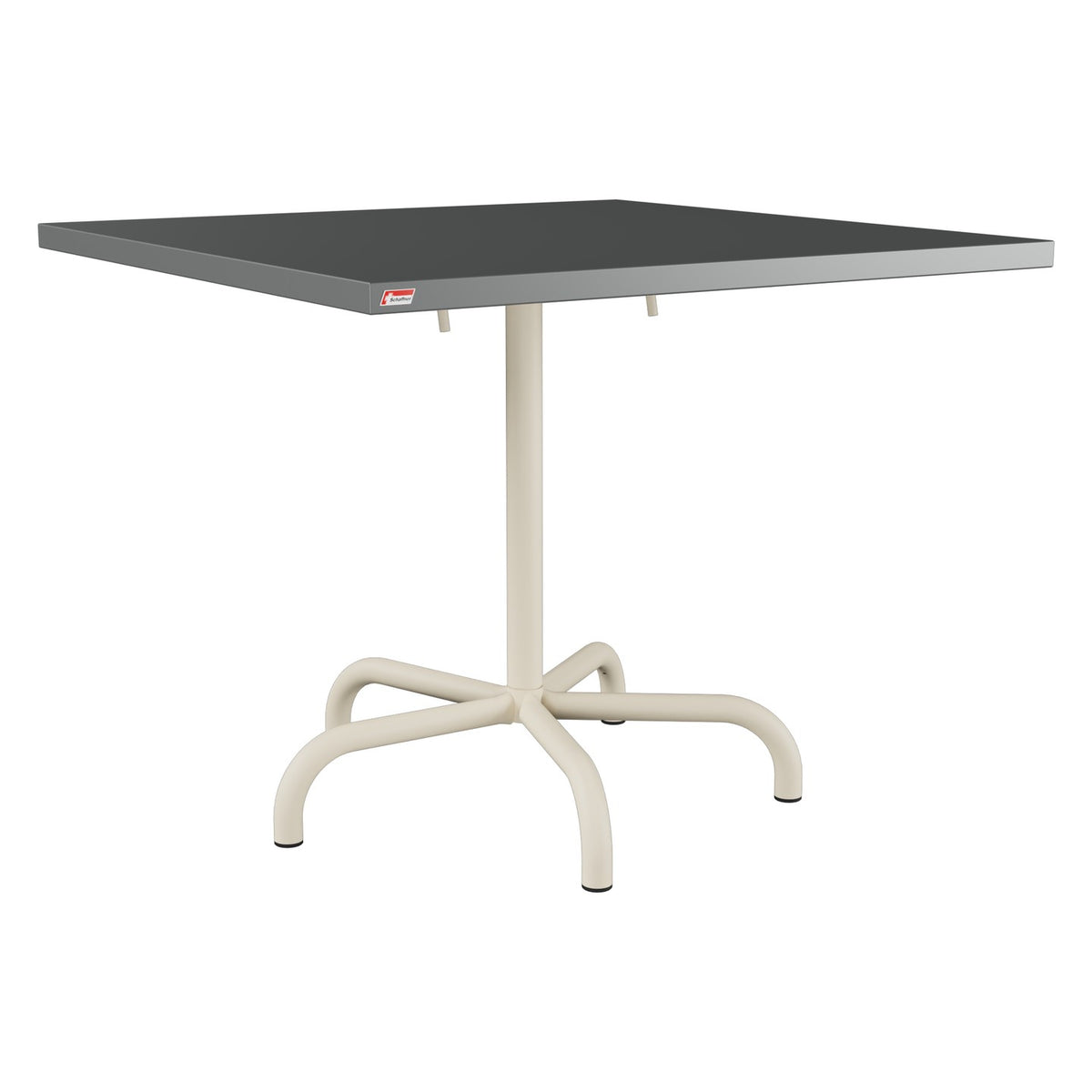 Schaffner Säntis Table repas rabattable 90x90cm – Graphite 73 / Sable Pastel 15