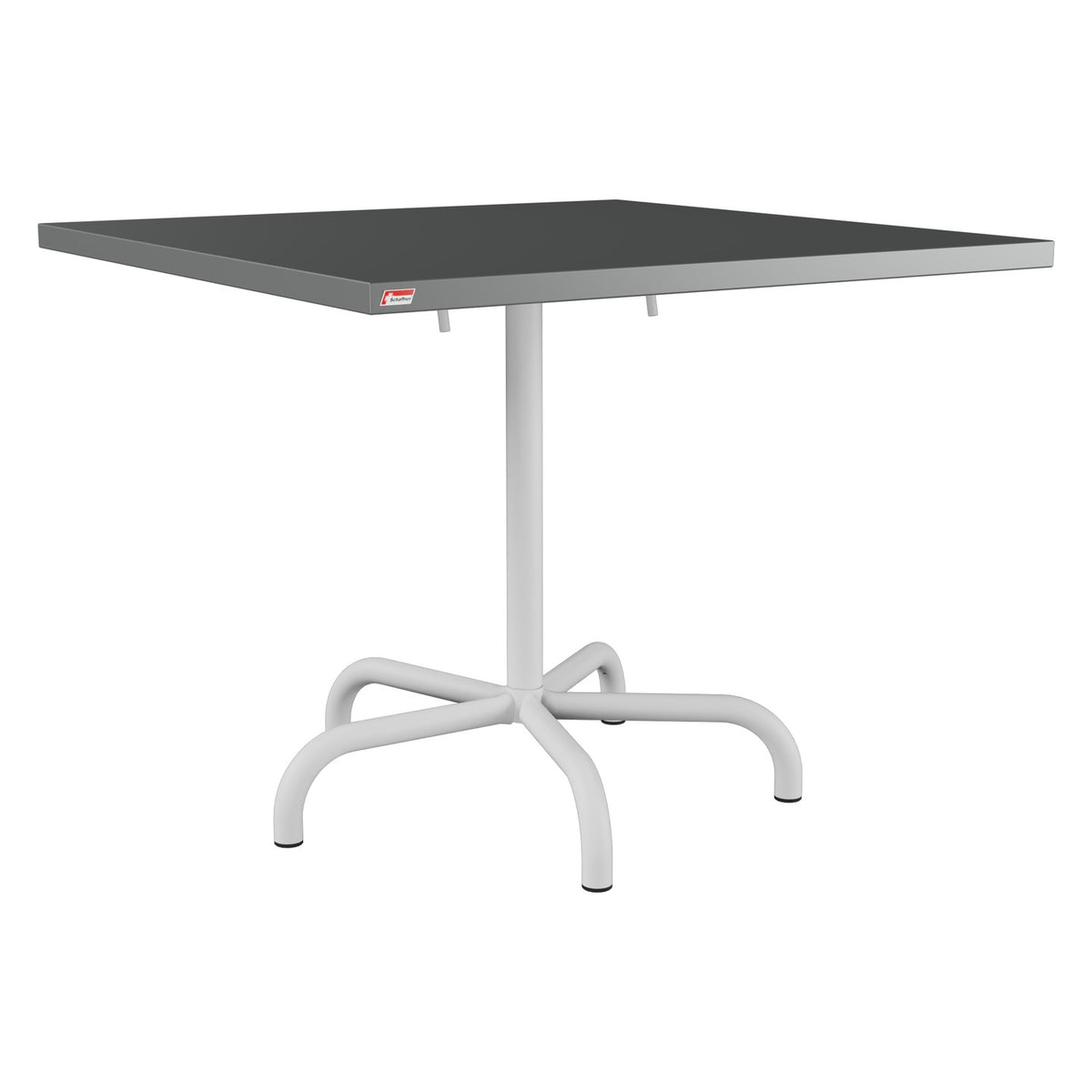 Schaffner Säntis Table repas rabattable 90x90cm – Graphite 73 / Gris Argent 78