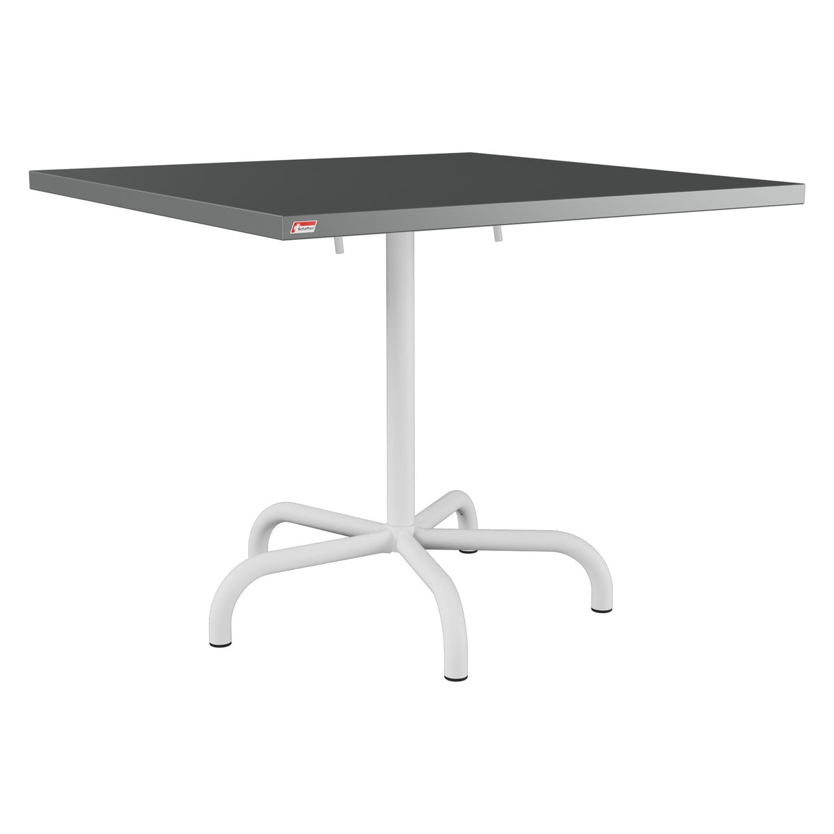 Schaffner Säntis Table repas rabattable 90x90cm – Graphite 73 / Blanc 90