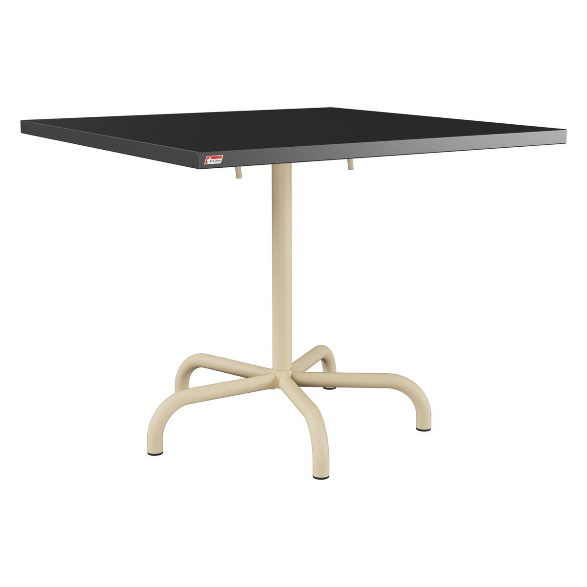 Schaffner Säntis Table repas rabattable 90x90cm – Anthracite 77 / Marron Pastel 83