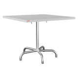Schaffner Säntis Table repas rabattable 90x90cm – Gris Argent 78 / Galvanisé à chaud 02