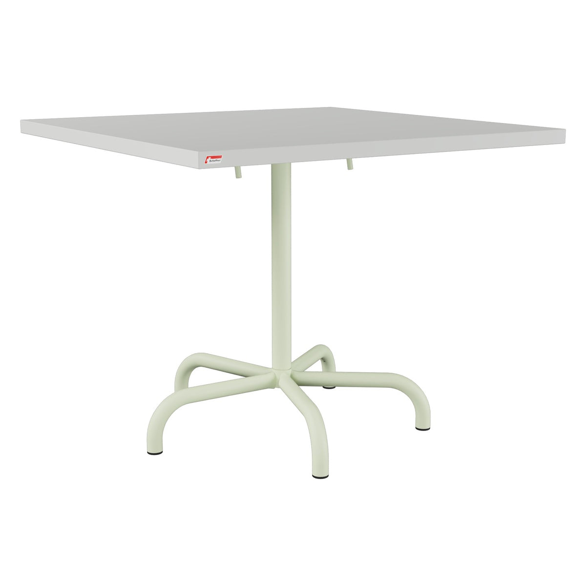Schaffner Säntis Table repas rabattable 90x90cm – Gris Argent 78 / Vert Pastel 64