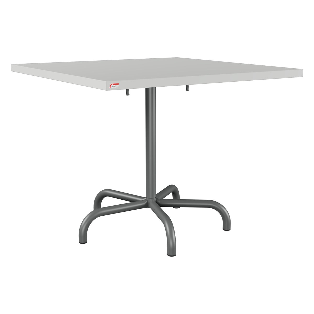 Schaffner Säntis Table repas rabattable 90x90cm – Gris Argent 78 / Graphite 73