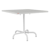 Schaffner Säntis Table repas rabattable 90x90cm – Gris Argent 78 / Blanc 90