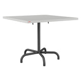 Schaffner Säntis Table repas rabattable 90x90cm – Gris Argent 78 / Noir 91