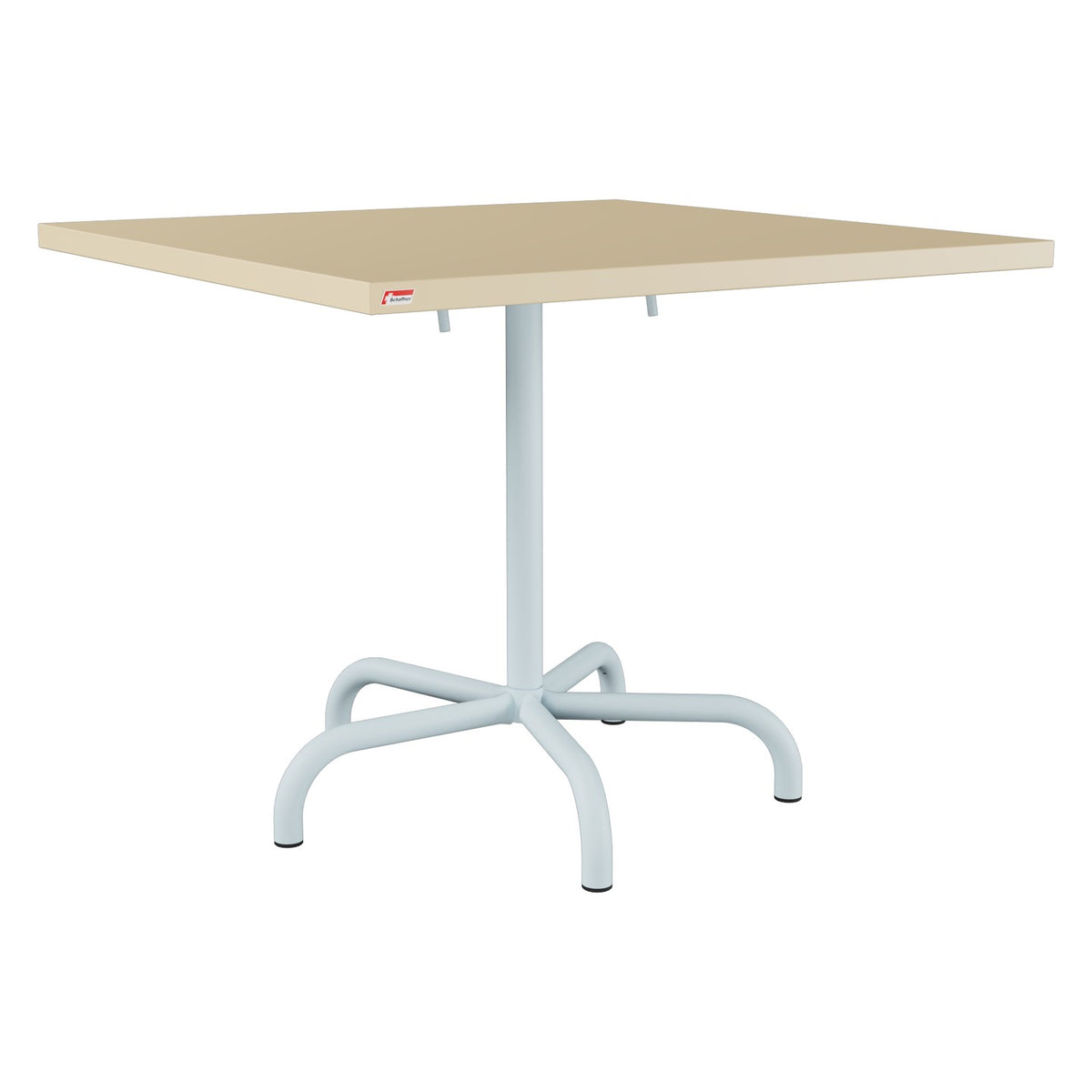 Schaffner Säntis Table repas rabattable 90x90cm – Marron Pastel 83 / Bleu Pastel 51