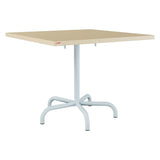 Schaffner Säntis Table repas rabattable 90x90cm – Marron Pastel 83 / Bleu Pastel 51