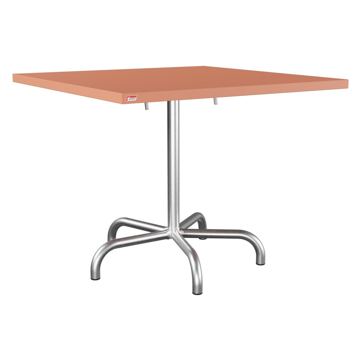 Schaffner Säntis Table repas rabattable 90x90cm – Terracotta 84 / Galvanisé à chaud 02