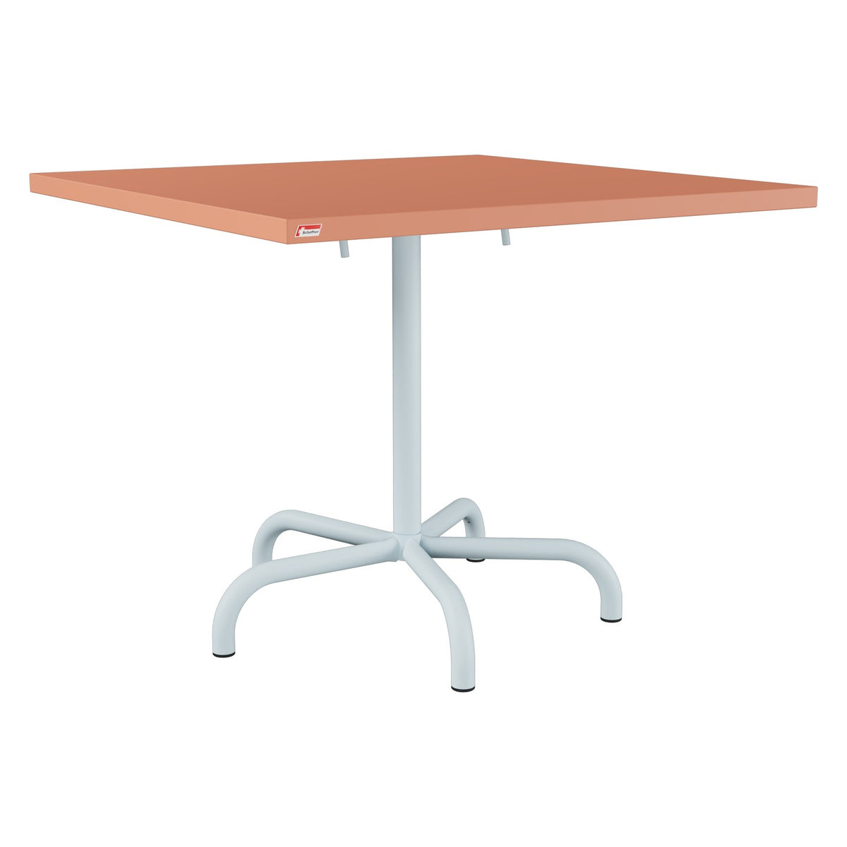 Schaffner Säntis Table repas rabattable 90x90cm – Terracotta 84 / Bleu Pastel 51