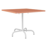 Schaffner Säntis Table repas rabattable 90x90cm – Terracotta 84 / Blanc 90