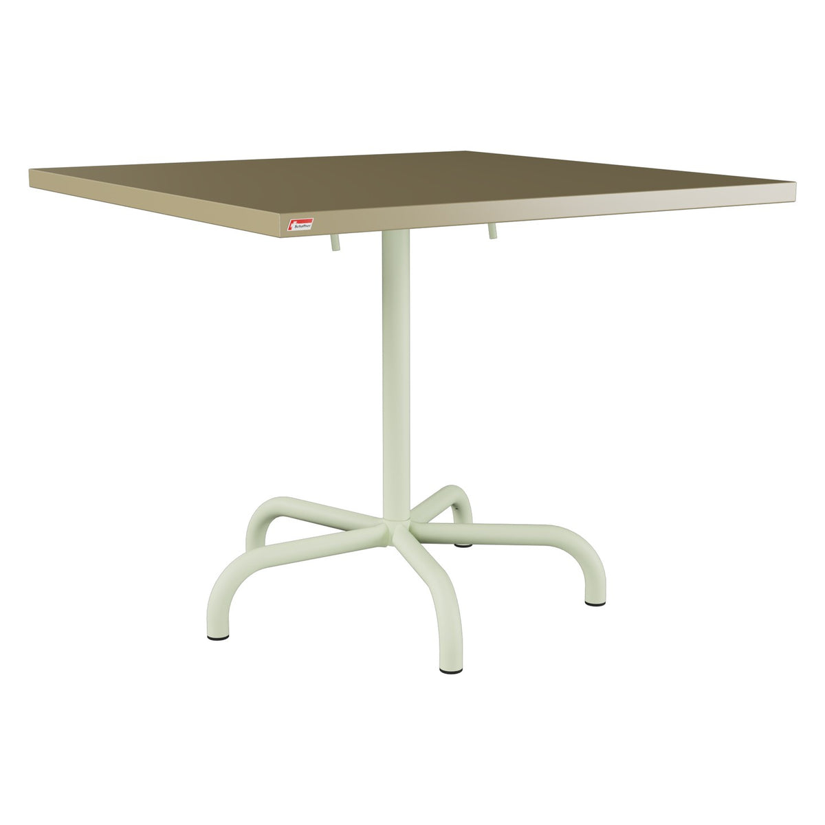 Schaffner Säntis Table repas rabattable 90x90cm – Champagne 85 / Vert Pastel 64