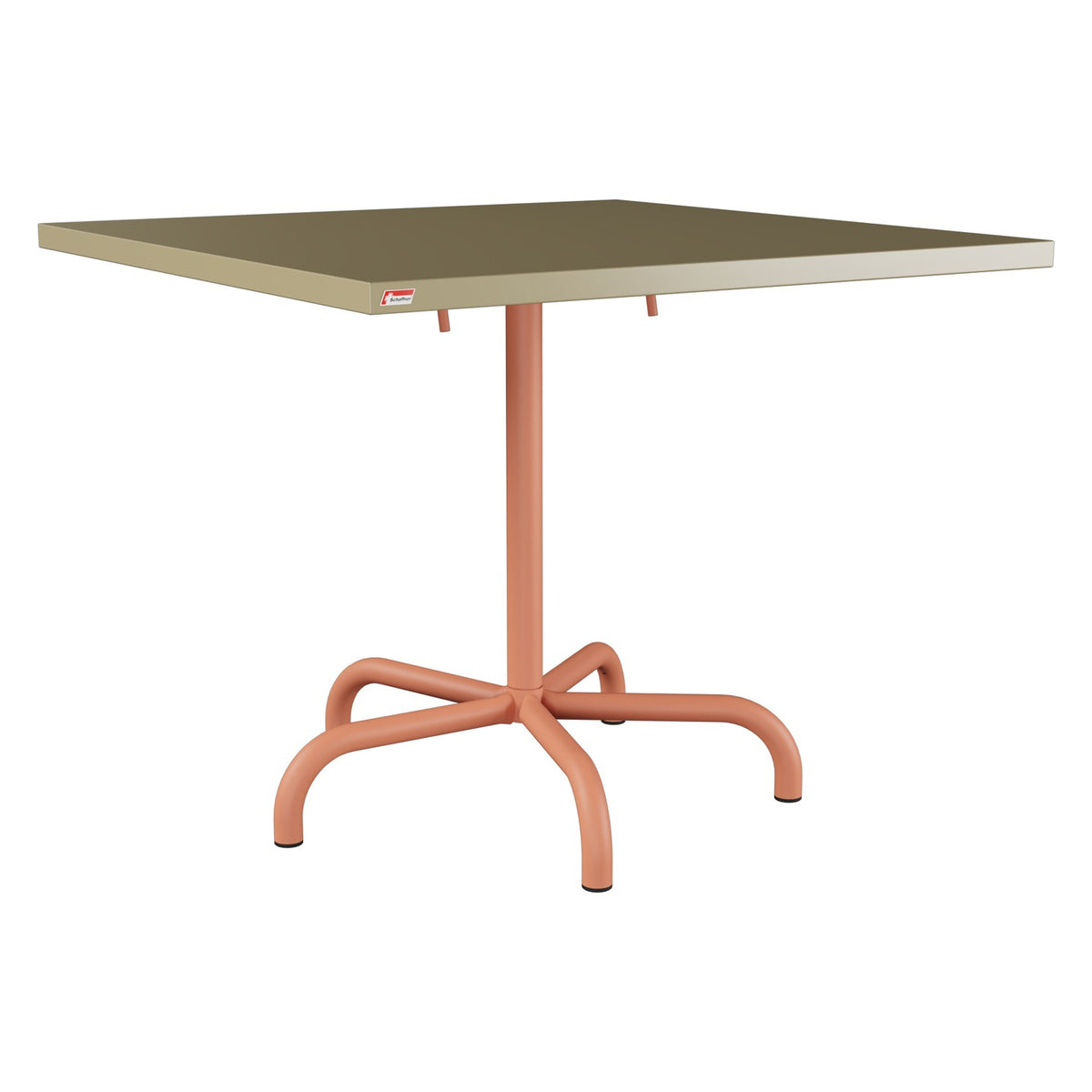 Schaffner Säntis Table repas rabattable 90x90cm – Champagne 85 / Terracotta 84
