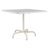 Schaffner Säntis Table repas rabattable 90x90cm – Blanc 90 / Sable Pastel 15