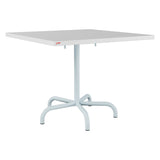 Schaffner Säntis Table repas rabattable 90x90cm – Blanc 90 / Bleu Pastel 51