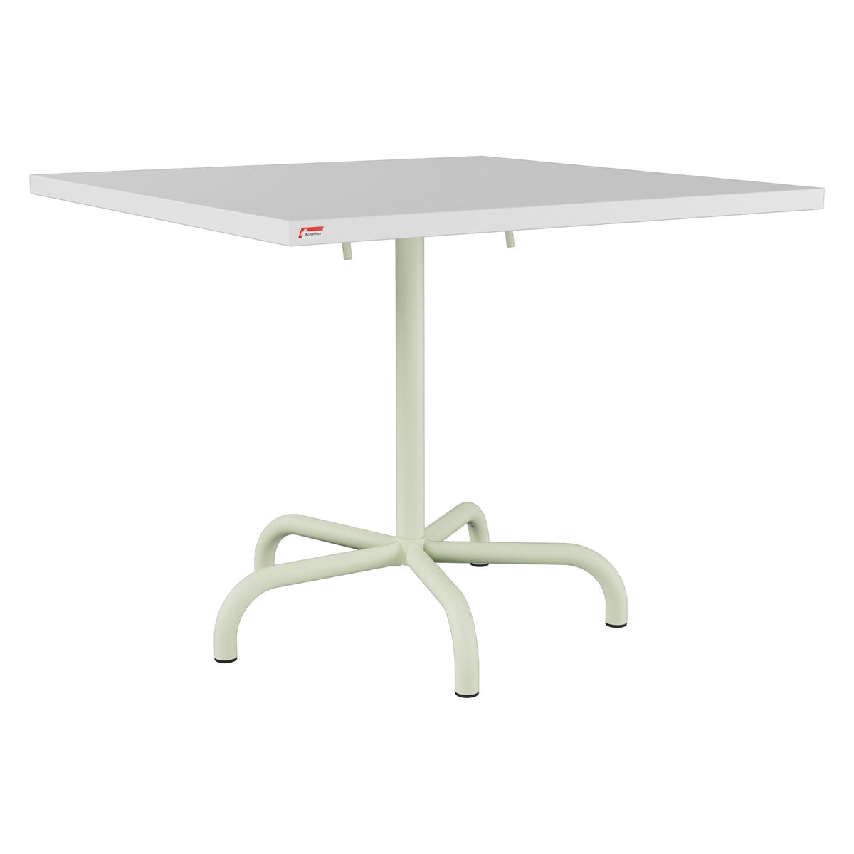 Schaffner Säntis Table repas rabattable 90x90cm – Blanc 90 / Vert Pastel 64