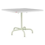 Schaffner Säntis Table repas rabattable 90x90cm – Blanc 90 / Vert Pastel 64