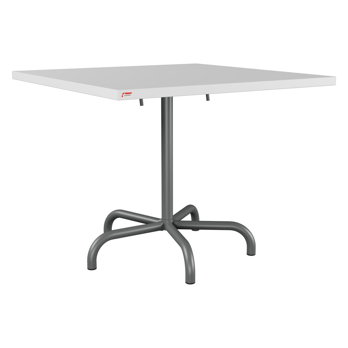 Schaffner Säntis Table repas rabattable 90x90cm – Blanc 90 / Graphite 73