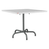 Schaffner Säntis Table repas rabattable 90x90cm – Blanc 90 / Graphite 73
