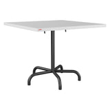 Schaffner Säntis Table repas rabattable 90x90cm – Blanc 90 / Anthracite 77