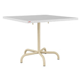 Schaffner Säntis Table repas rabattable 90x90cm – Blanc 90 / Marron Pastel 83