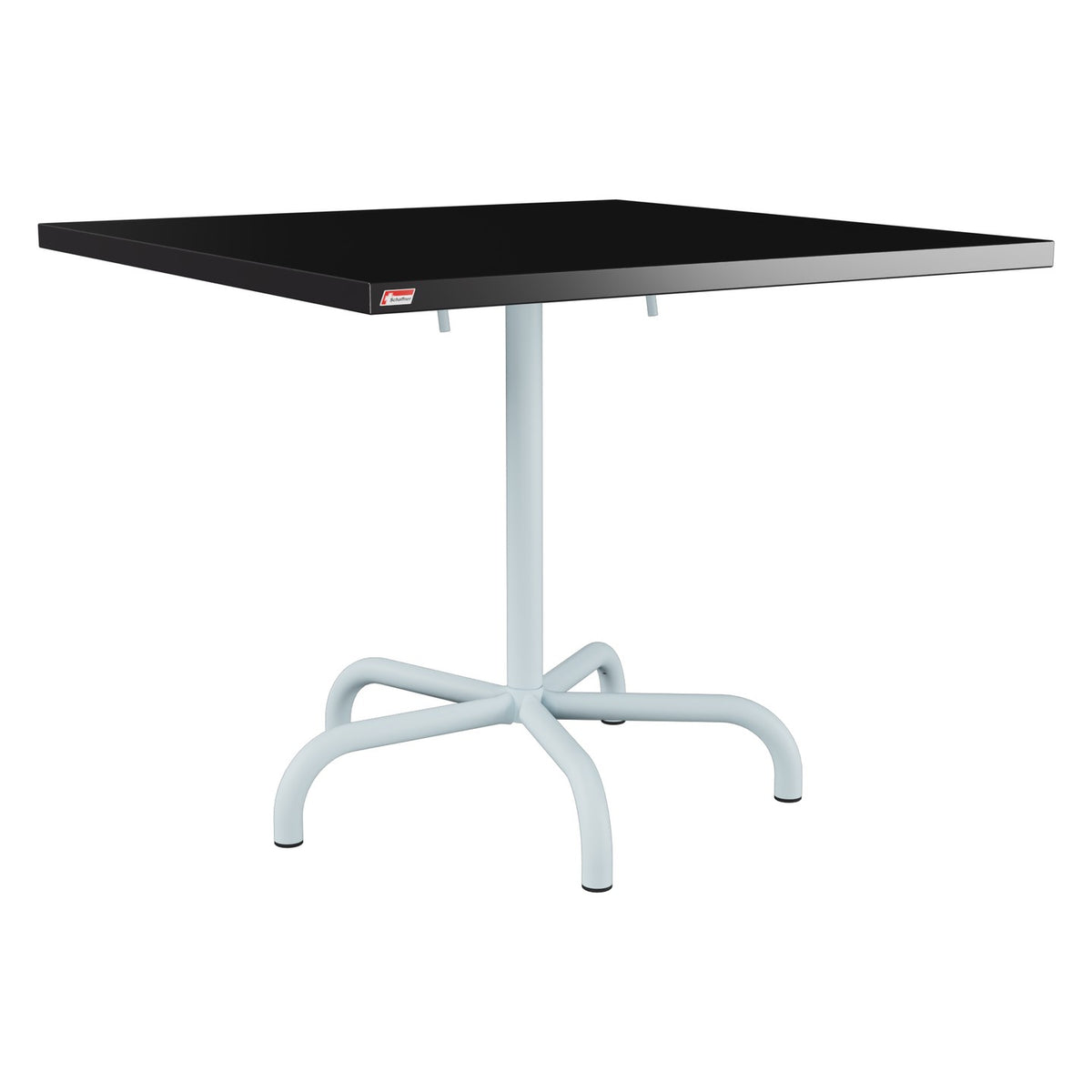 Schaffner Säntis Table repas rabattable 90x90cm – Noir 91 / Bleu Pastel 51