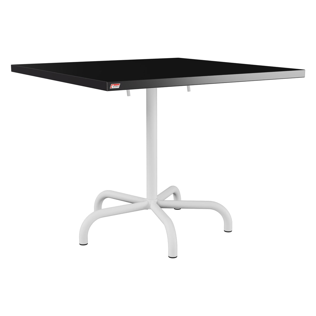 Schaffner Säntis Table repas rabattable 90x90cm – Noir 91 / Blanc 90
