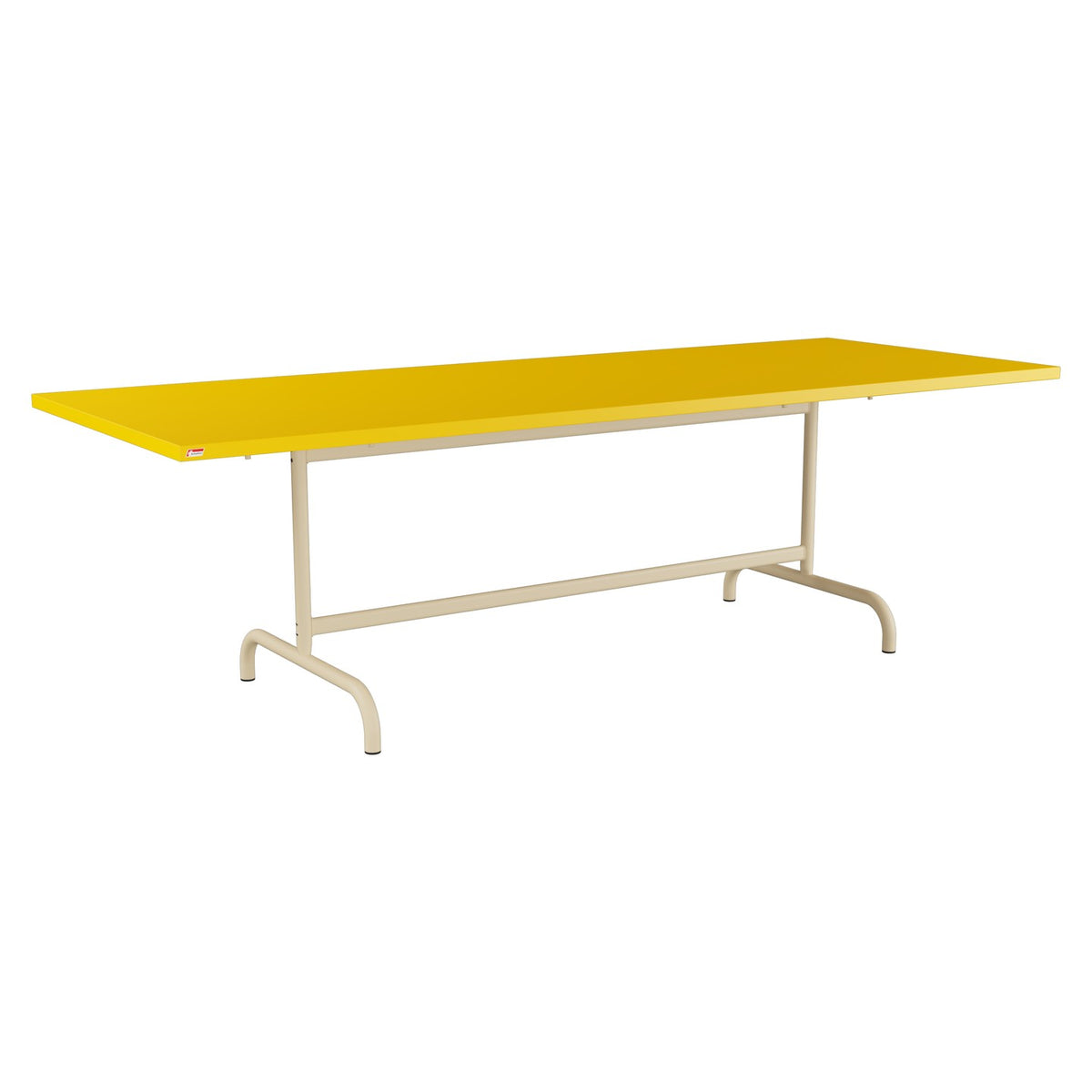 Schaffner Säntis Table repas rabattable 240x90cm – Jaune 11 / Marron Pastel 83