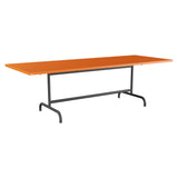 Schaffner Säntis Table repas rabattable 240x90cm – Orange 13 / Noir 91