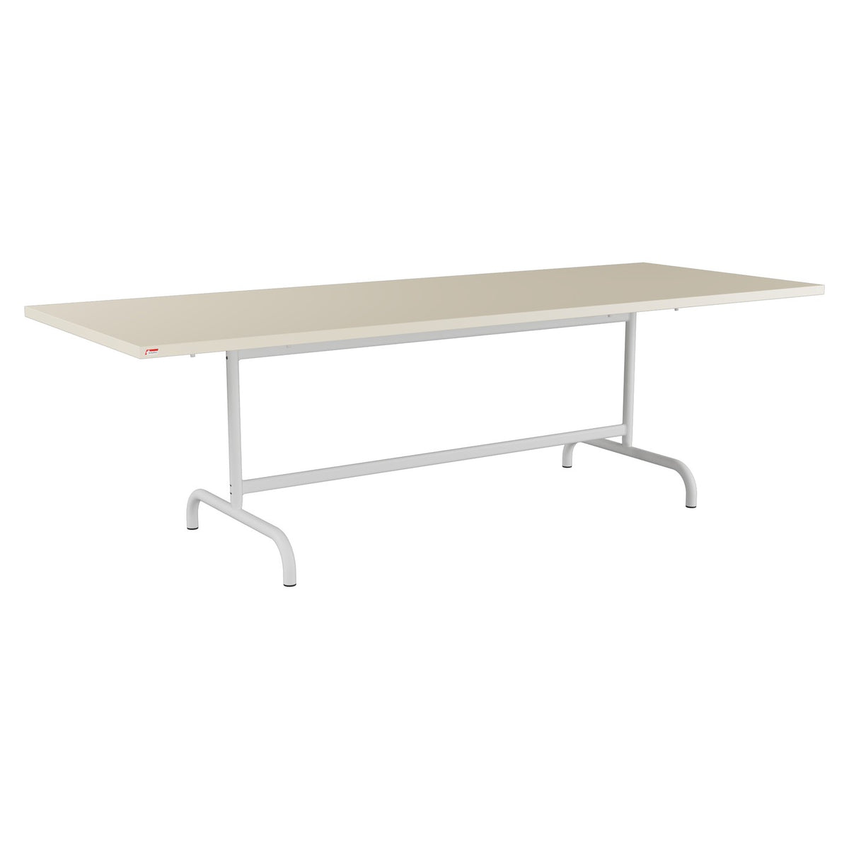 Schaffner Säntis Table repas rabattable 240x90cm – Sable Pastel 15 / Gris Argent 78