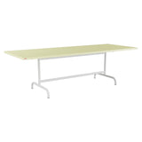 Schaffner Säntis Table repas rabattable 240x90cm – Jaune Buis 18 / Blanc 90