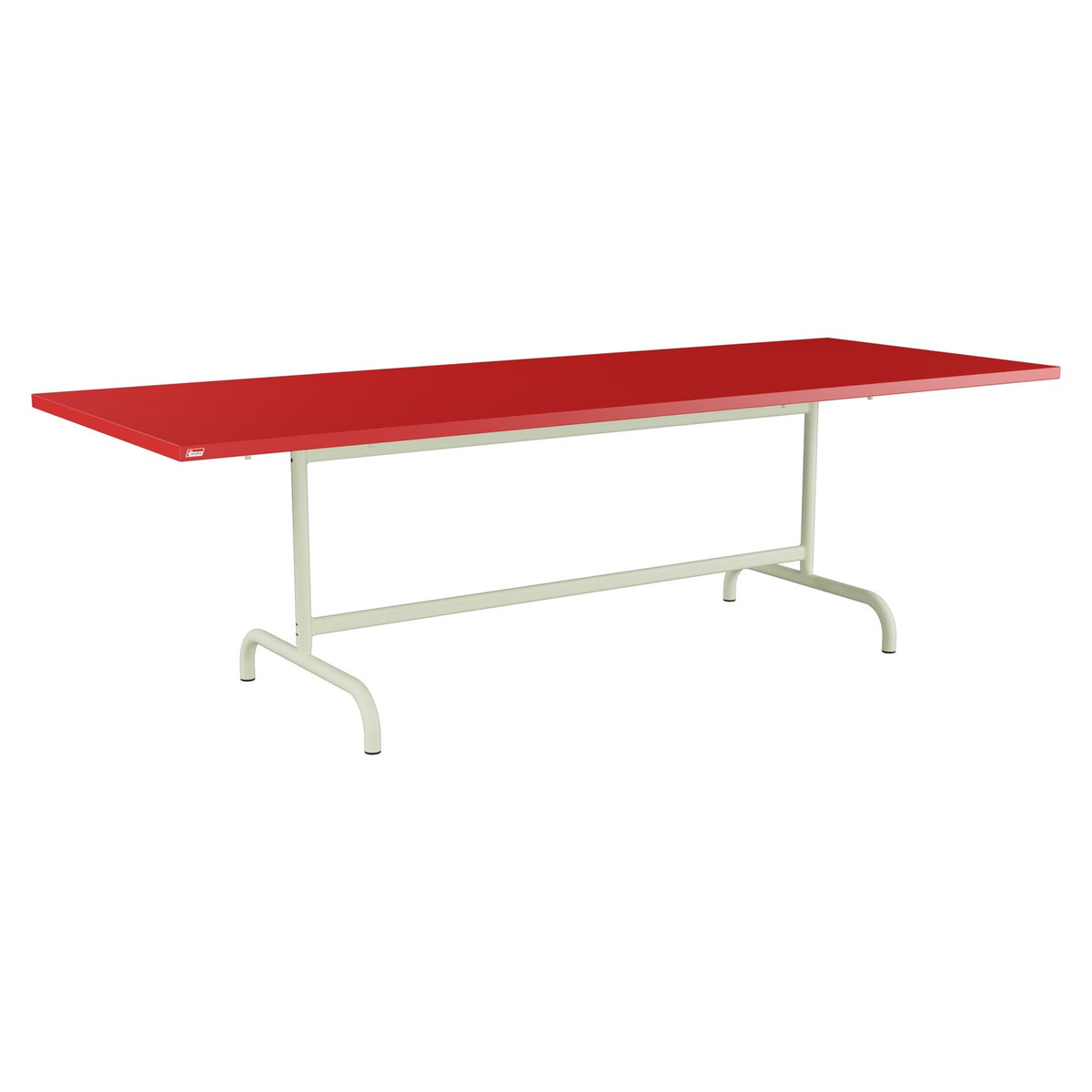 Schaffner Säntis Table repas rabattable 240x90cm – Rouge 30 / Vert Pastel 64