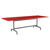 Schaffner Säntis Table repas rabattable 240x90cm – Rouge 30 / Noir 91