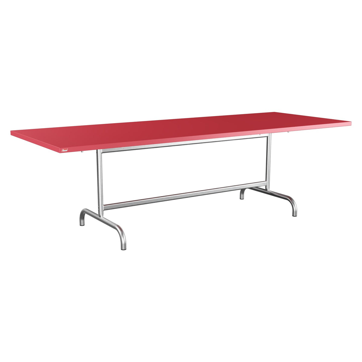 Schaffner Säntis Table repas rabattable 240x90cm – Rouge Érable 33 / Galvanisé à chaud 02
