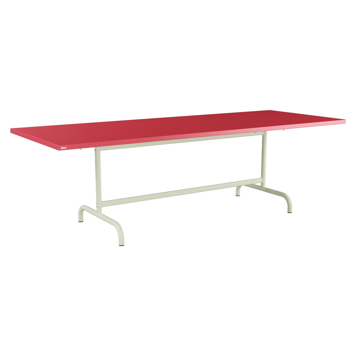 Schaffner Säntis Table repas rabattable 240x90cm – Rouge Érable 33 / Vert Pastel 64