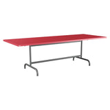 Schaffner Säntis Table repas rabattable 240x90cm – Rouge Érable 33 / Graphite 73