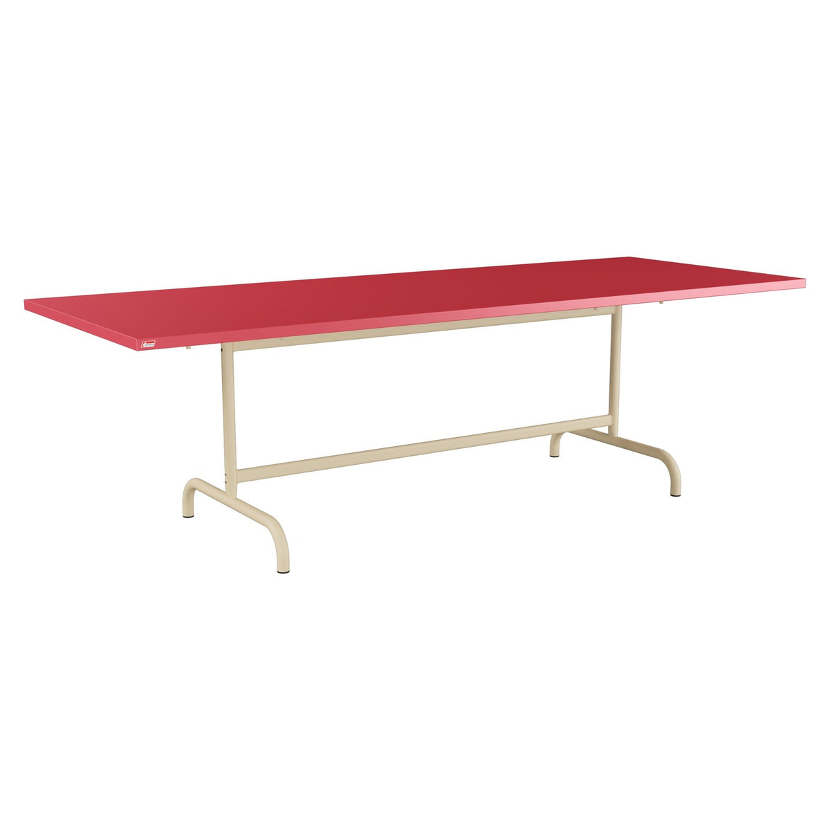 Schaffner Säntis Table repas rabattable 240x90cm – Rouge Érable 33 / Marron Pastel 83