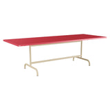Schaffner Säntis Table repas rabattable 240x90cm – Rouge Érable 33 / Marron Pastel 83