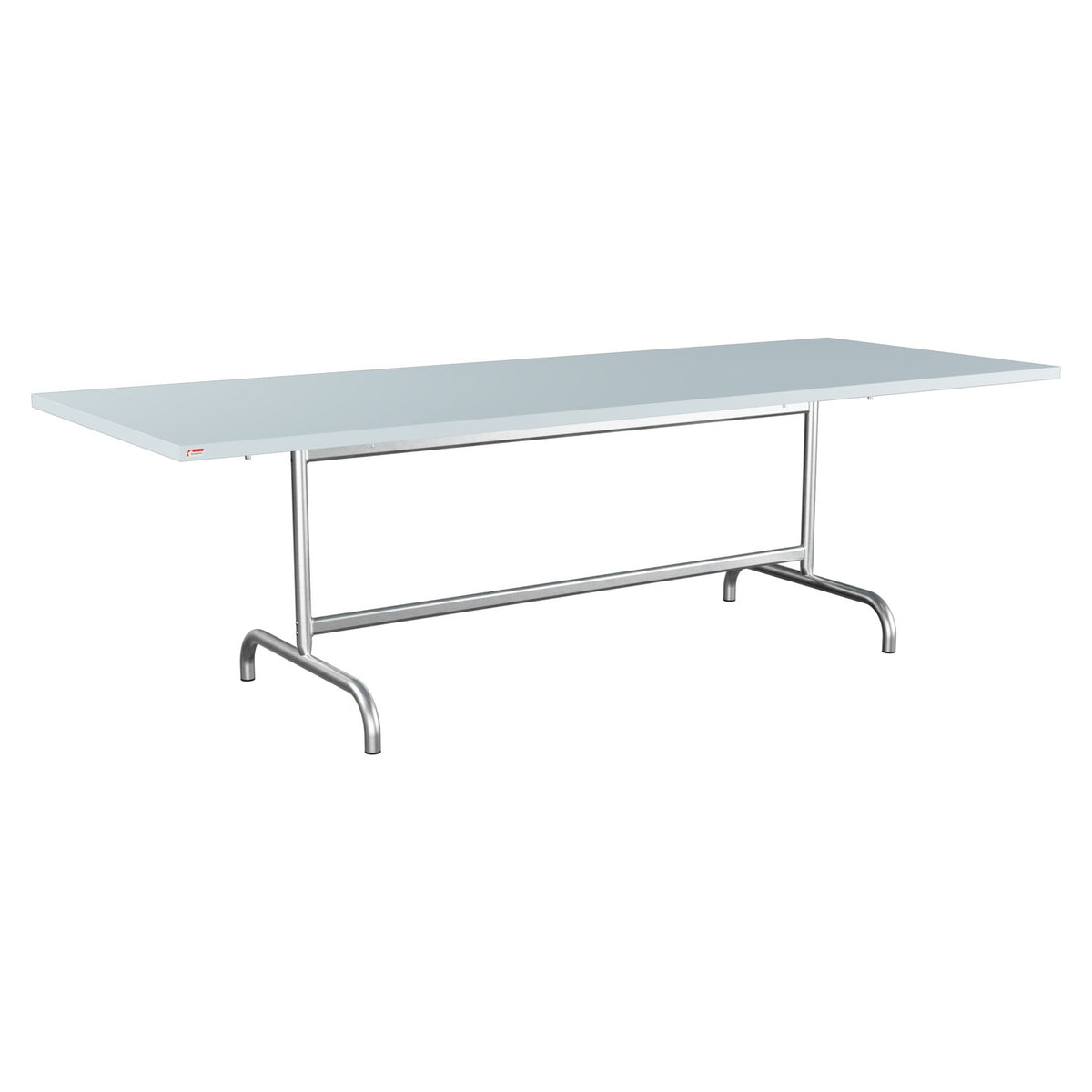 Schaffner Säntis Table repas rabattable 240x90cm – Bleu Pastel 51 / Galvanisé à chaud 02