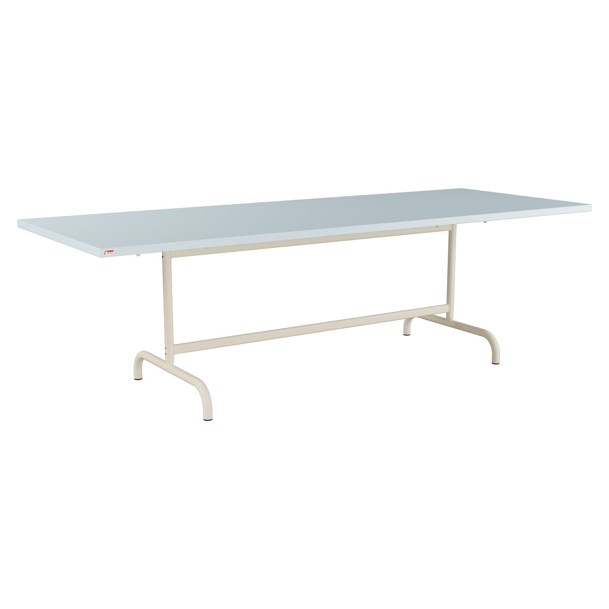 Schaffner Säntis Table repas rabattable 240x90cm – Bleu Pastel 51 / Sable Pastel 15