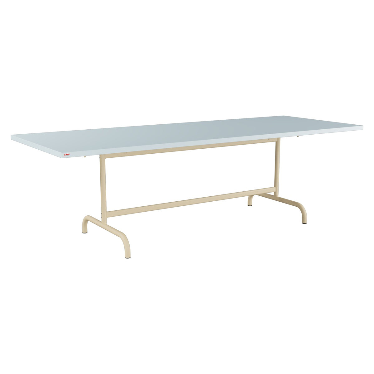 Schaffner Säntis Table repas rabattable 240x90cm – Bleu Pastel 51 / Marron Pastel 83