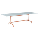 Schaffner Säntis Table repas rabattable 240x90cm – Bleu Pastel 51 / Terracotta 84
