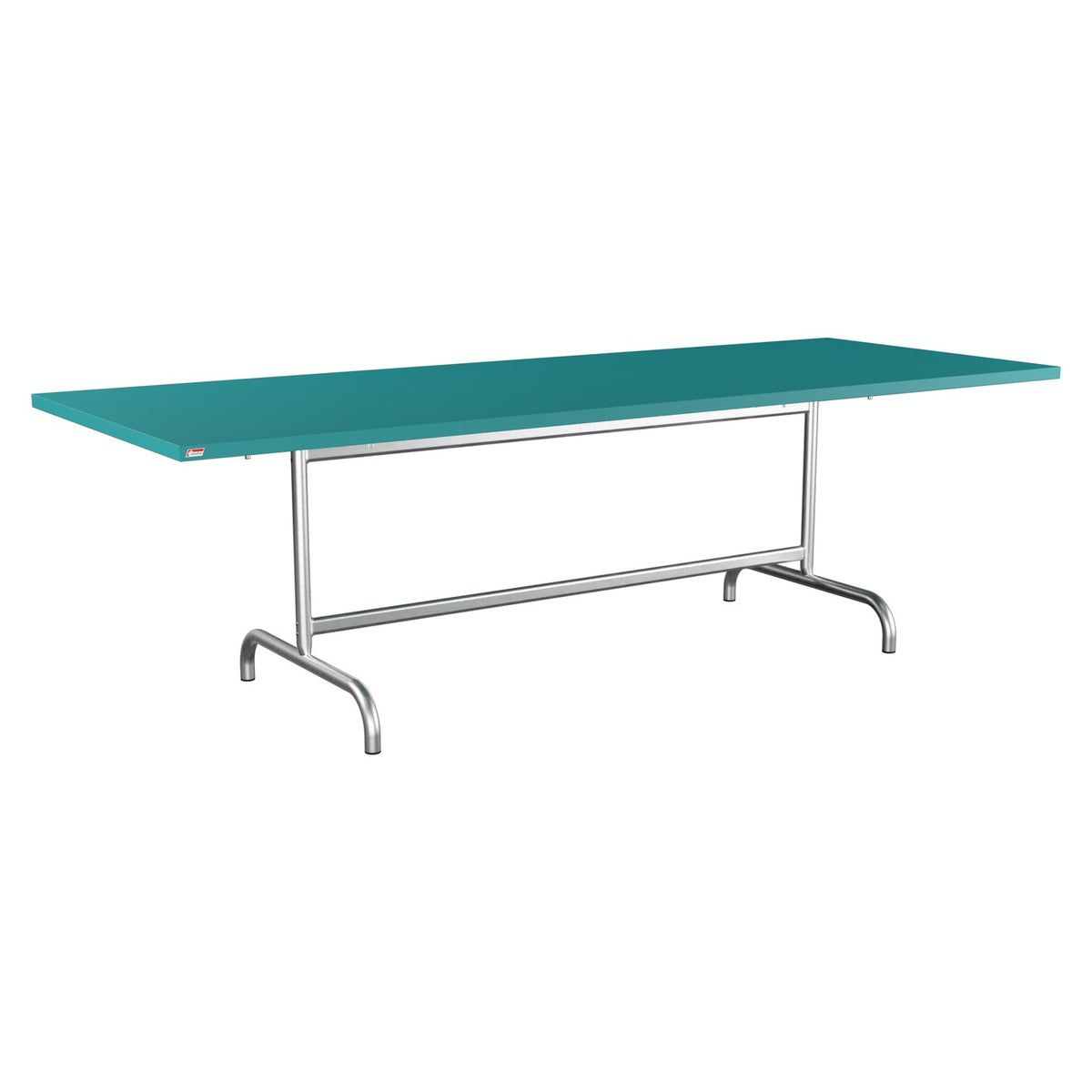 Schaffner Säntis Table repas rabattable 240x90cm – Bleu Kali 56 / Galvanisé à chaud 02