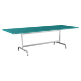 Schaffner Säntis Table repas rabattable 240x90cm – Bleu Kali 56 / Galvanisé à chaud 02